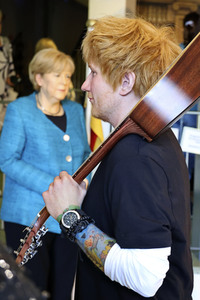 Präsentation der Wachsfigur von Ed Sheeran in Hamburg