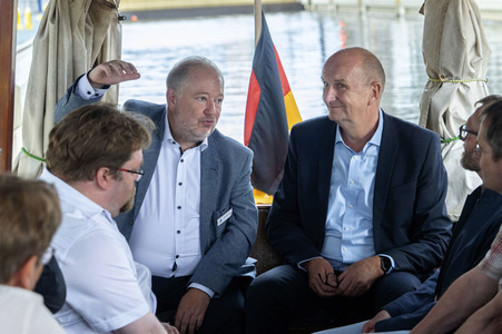 Tourismus-Pressefahrt des Ministerpräsidenten Dietmar Woidke im Landkreis Barnim