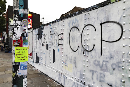 Graffiti-Krieg wegen China-Slogans in London