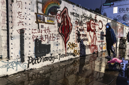Graffiti-Krieg wegen China-Slogans in London