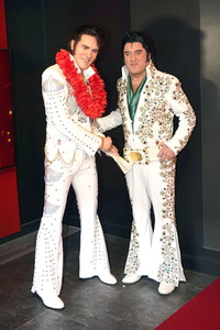 Präsentation der restaurierten Wachsfigur von Elvis Presley in Berlin