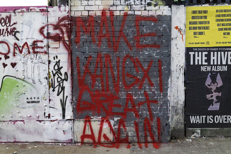 Graffiti-Krieg wegen China-Slogans in London