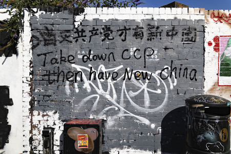 Graffiti-Krieg wegen China-Slogans in London