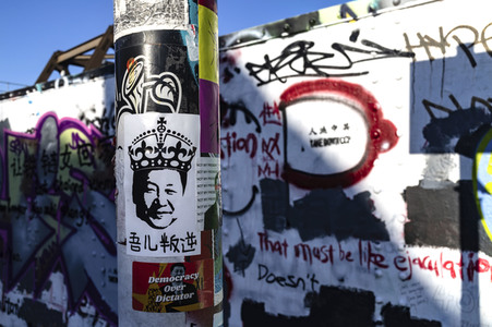 Graffiti-Krieg wegen China-Slogans in London