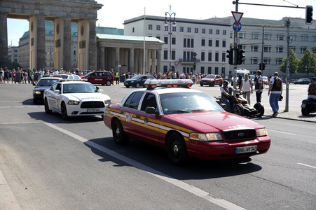 Kundgebung und Demofahrt ders  Red Knights MC Berlin