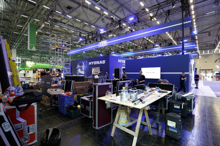 Aufbau der Gamescom 2023 in Köln
