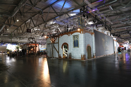Aufbau der Gamescom 2023 in Köln