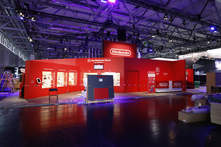 Aufbau der Gamescom 2023 in Köln