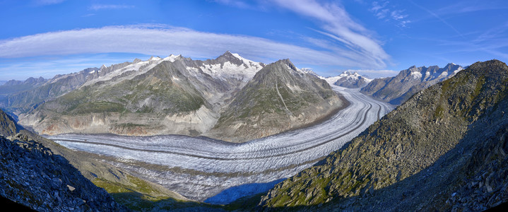 Der Aletschgletscher bei Fiesch