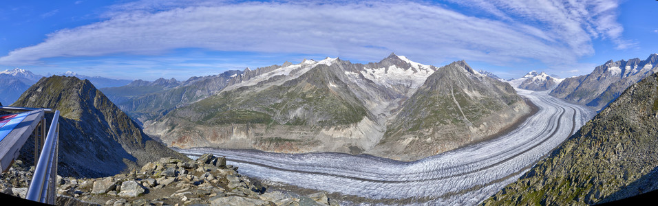 Der Aletschgletscher bei Fiesch