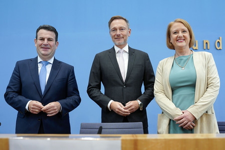 Bundespressekonferenz Einigung bei der Kindergrundsicherung in Berlin
