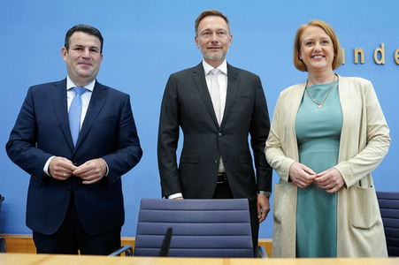 Bundespressekonferenz Einigung bei der Kindergrundsicherung in Berlin