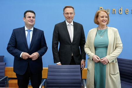 Bundespressekonferenz Einigung bei der Kindergrundsicherung in Berlin