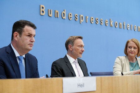 Bundespressekonferenz Einigung bei der Kindergrundsicherung in Berlin