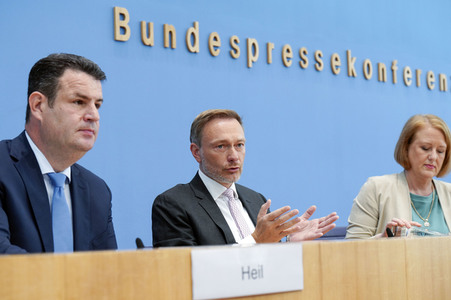 Bundespressekonferenz Einigung bei der Kindergrundsicherung in Berlin