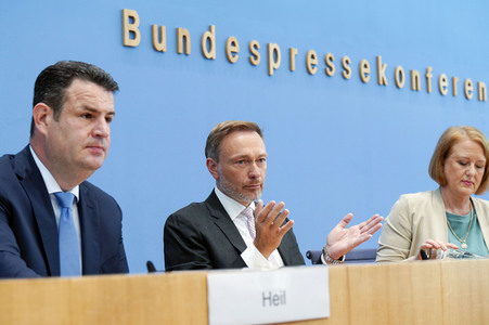 Bundespressekonferenz Einigung bei der Kindergrundsicherung in Berlin