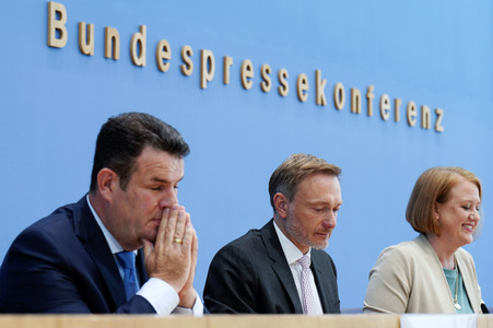 Bundespressekonferenz Einigung bei der Kindergrundsicherung in Berlin
