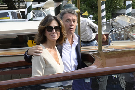 Matteo Renzi bei der Abfahrt vom Hotel Excelsior, Internationale Filmfestspiele von Venedig 2023