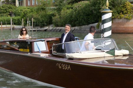 Matteo Renzi bei der Abfahrt vom Hotel Excelsior, Internationale Filmfestspiele von Venedig 2023