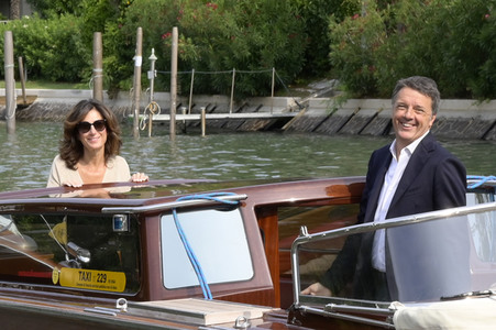 Matteo Renzi bei der Abfahrt vom Hotel Excelsior, Internationale Filmfestspiele von Venedig 2023