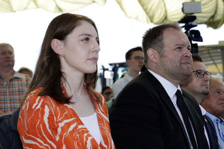 Hubert Aiwanger bei einer Wahlkampfveranstaltung der Freien Wähler Hessen in Wetter