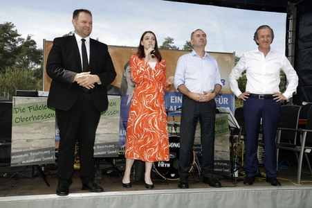 Hubert Aiwanger bei einer Wahlkampfveranstaltung der Freien Wähler Hessen in Wetter