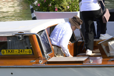 Ankunft von Woody Allen am Hotel Excelsior, Internationale Filmfestspiele von Venedig 2023