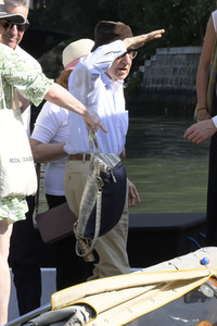 Ankunft von Woody Allen am Hotel Excelsior, Internationale Filmfestspiele von Venedig 2023