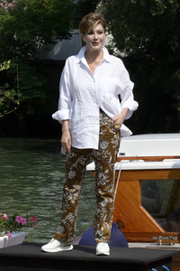 Ankunft von Edwige Fenech am Hotel Excelsior, Internationale Filmfestspiele von Venedig 2023