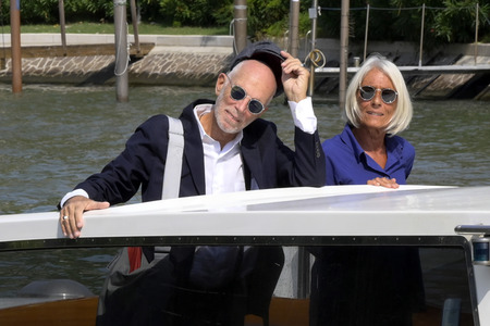 Ankunft von Gabriele Salvatores und Rita Rabassini am Hotel Excelsior, Internationale Filmfestspiele von Venedig 2023