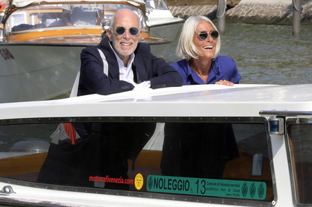 Ankunft von Gabriele Salvatores und Rita Rabassini am Hotel Excelsior, Internationale Filmfestspiele von Venedig 2023