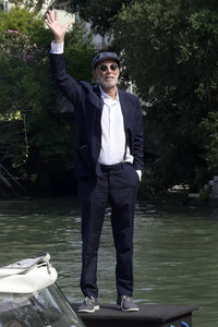 Ankunft von Gabriele Salvatores und Rita Rabassini am Hotel Excelsior, Internationale Filmfestspiele von Venedig 2023