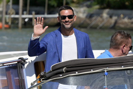 Ankunft von Francesco Arca am Hotel Excelsior, Internationale Filmfestspiele von Venedig 2023