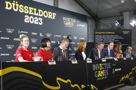 Abschlusspressekonferenz zu dem Invictus Games 2023 in Düsseldorf