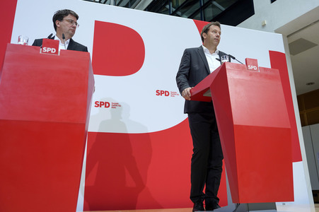 Pressekonferenz der SPD zu aktuellen Themen in Berlin