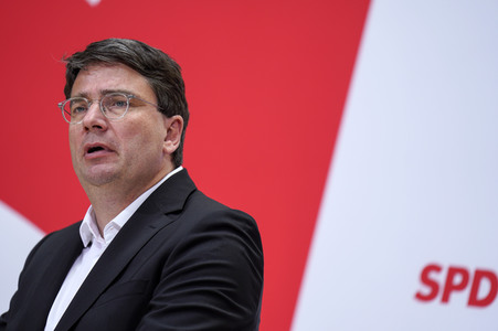 Pressekonferenz der SPD zu aktuellen Themen in Berlin