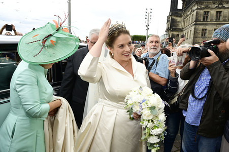 Trauung von Maria Teresita Prinzessin von Sachsen und Graf Beryl Alexandre de Saporta in Dresden