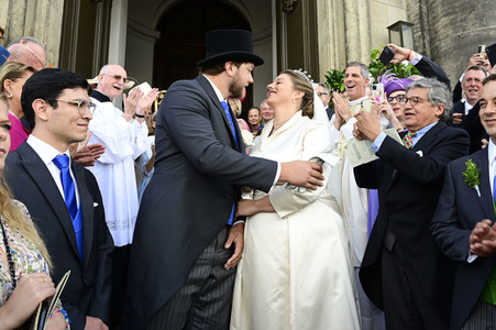 Trauung von Maria Teresita Prinzessin von Sachsen und Graf Beryl Alexandre de Saporta in Dresden