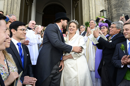 Trauung von Maria Teresita Prinzessin von Sachsen und Graf Beryl Alexandre de Saporta in Dresden