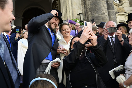 Trauung von Maria Teresita Prinzessin von Sachsen und Graf Beryl Alexandre de Saporta in Dresden