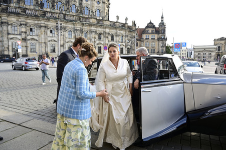 Empfang anlässlich der Trauung von Maria Teresita Prinzessin von Sachsen und Graf Beryl Alexandre de Saporta in Dresden