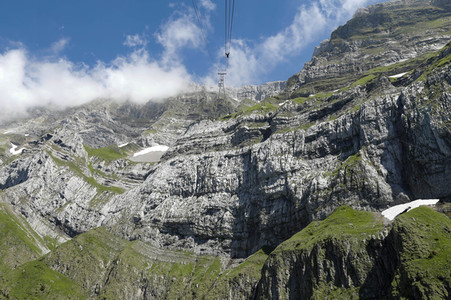 Auf dem Berg Säntis an der Schwägalp