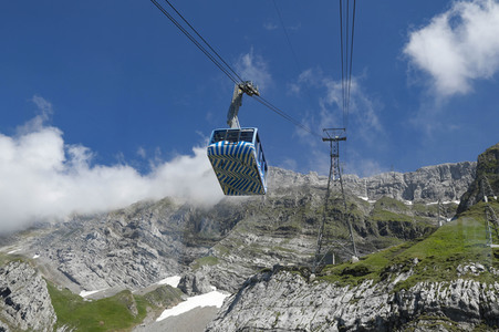Auf dem Berg Säntis an der Schwägalp
