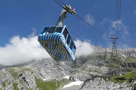 Auf dem Berg Säntis an der Schwägalp