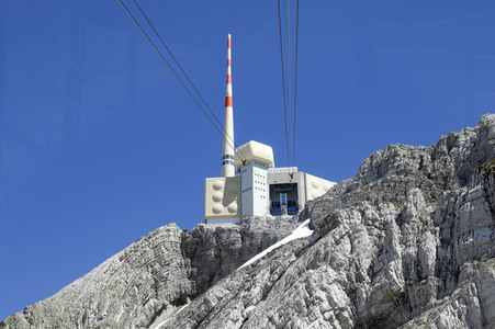 Auf dem Berg Säntis an der Schwägalp