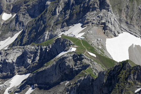 Auf dem Berg Säntis an der Schwägalp