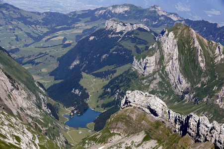 Auf dem Berg Säntis an der Schwägalp