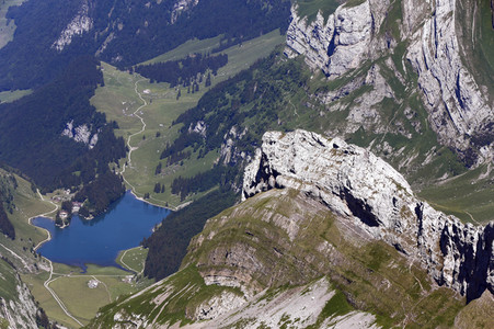 Auf dem Berg Säntis an der Schwägalp
