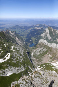Auf dem Berg Säntis an der Schwägalp