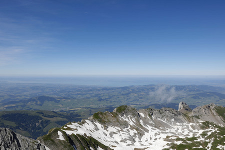 Auf dem Berg Säntis an der Schwägalp